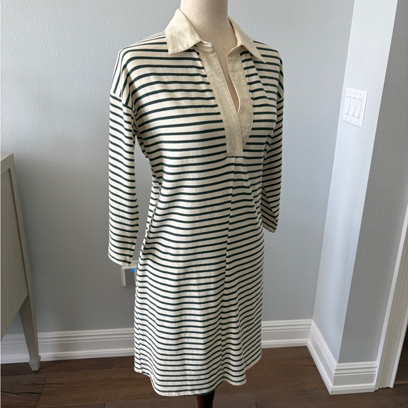 Tuckernuck Green Stripe Ashton Knit Polo Dress NWOT - Picture 3 of 10